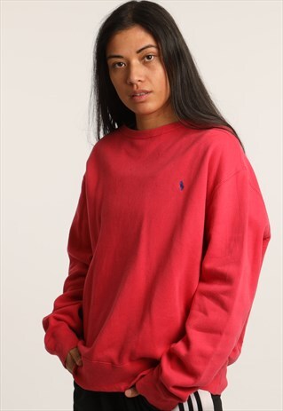 VINTAGE RALPH LAUREN EMBROIDERED LOGO SWEATSHIRT