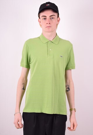 LACOSTE MENS VINTAGE POLO SHIRT SMALL GREEN 90S
