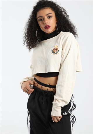 90S RALPH LAUREN CROPPED SWEATSHIRT