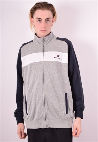 CHAMPION MENS VINTAGE TRACKSUIT TOP JACKET XXL MULTI 90S