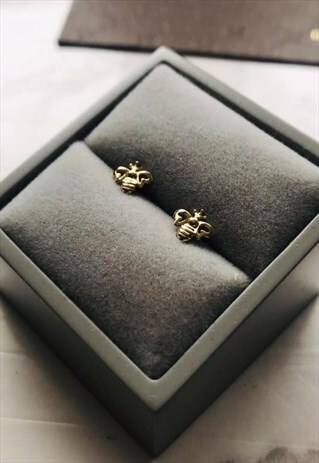 9CT YEL GOLD BEE STUDS
