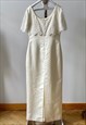 SIMPLE WEDDING DRESS WITH EMBROIDERY, BRIDAL DRESS