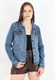 Denim Shirt Jean Button Up Trucker Jacket Cotton Coat Top
