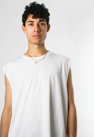VINTAGE NIKE EMBROIDERED T-SHIRT, SLEEVELESS