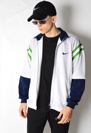 VINTAGE 90S WHITE NIKE TRACK JACKET