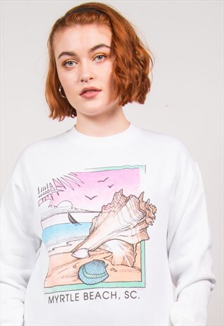 VINTAGE 90'S BEACH USA SWEATSHIRT