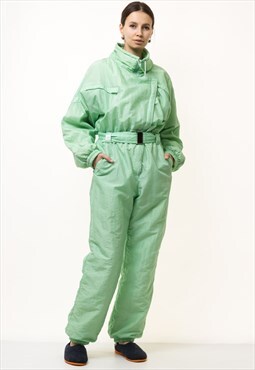 Overall Green Ski Suit M Women Ski Suit Womens Clothing 4821