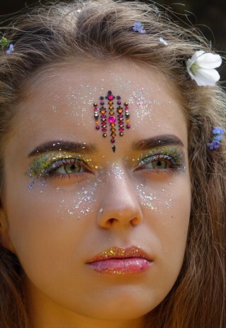 MYSTIC DAWN - PINK/ORANGE/GOLD ONE PIECE FESTIVAL FACE GEM