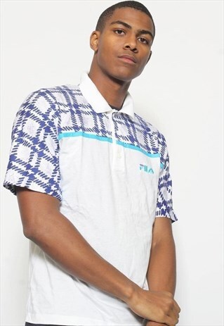 VINTAGE FILA LOGO POLO SHIRT WHITE