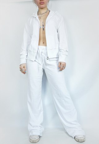 white velour suit