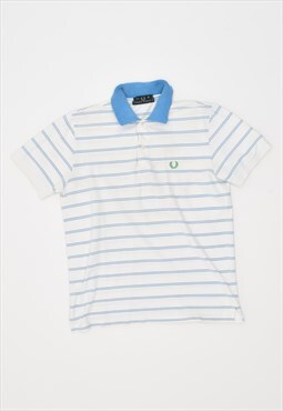 Vintage 90's Fred Perry Polo Shirt Stripes Blue