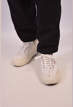 Vintage Superga 279Lined Up Down White Trainers White