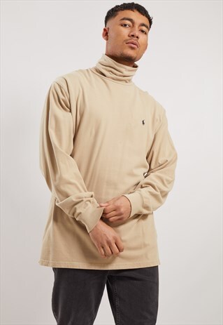 VINTAGE RALPH LAUREN ROLL NECK LONG SLEEVE TOP