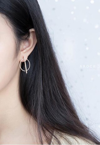 STERLING SILVER CIRCLE STUD EARRINGS