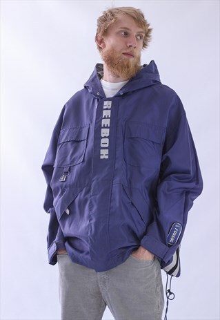 VINTAGE MENS REEBOK WINDBREAKER WATERPROOF BIG LOGO JACKET
