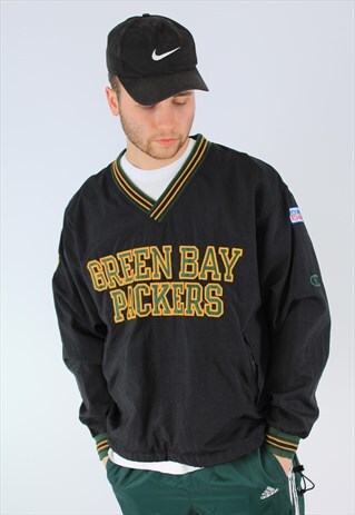 GREEN BAY PACKERS 90S VINTAGE SPORTS RAIN PULLOVER JACKET
