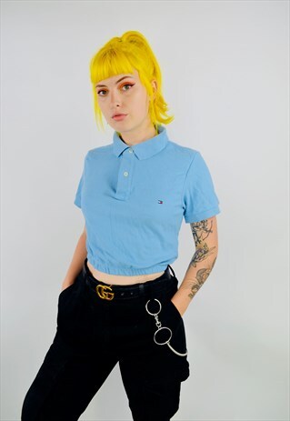 VINTAGE TOMMY HILFIGER REWORKED CROPPED POLO SHIRT