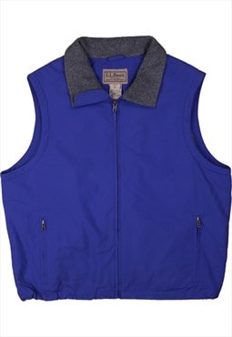 Vintage 90's L.L.Bean Gilet Vest Sleeveless Full Zip Up Blue