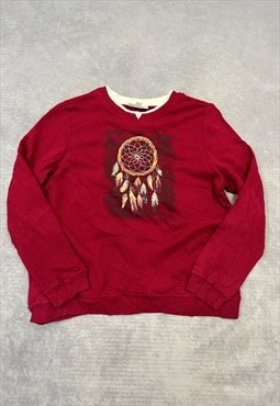 Vintage Sweatshirt Cottagecore Dreamcatcher Patterned Jumper
