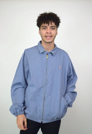 VINTAGE 90'S RALPH LAUREN PURPLE COLLARED ZIP-UP JACKET