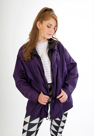 PURPLE FILIGREE VINTAGE WINDBREAKER