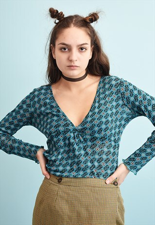 Y2K MESH SHEER PARTY TEEN KITSCH TOP
