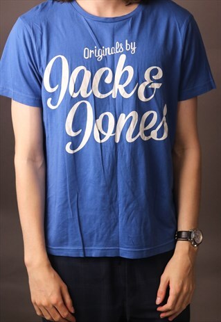 vintage jack and jones blue t shirt