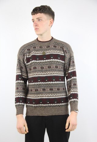 VINTAGE PATTERNED KNIT JUMPER