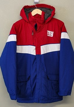 Vintage NFL Giants Puffer Jacket Red / Blue Hooded