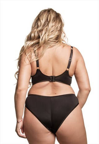FLORAL BLACK LACE PANTIES PLUS SIZE LINGERIE
