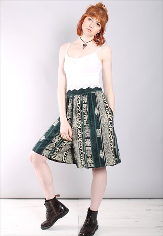 VINTAGE 80S ABSTRACT PRINT PATTERNED CULOTTE SHORTS