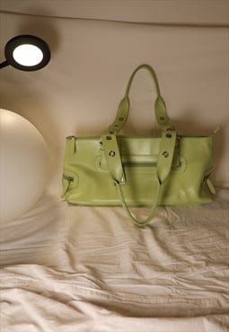 Vintage 90s shoulder bag in pastel green Y2K