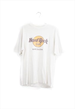 Vintage Hard Rock Barcelona T-Shirt in White M