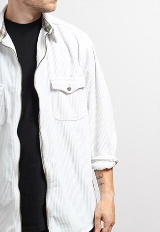 VINTAGE CORDUROY SHIRT WHITE