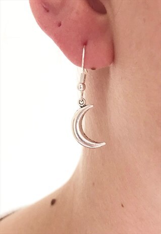 MOON EARRINGS, CRESCENT MOON EARRINGS, DAINTY EARRINGS,