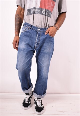 LEVI'S 501 MENS VINTAGE JEANS W36 L30 BLUE 90S