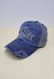 BLUE NEW YORK ADJUSTABLE BASEBALL CAP