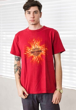VINTAGE HARLEY DAVIDSON T-SHIRT LOGO 90S L 9.2