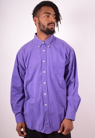 MENS VINTAGE SHIRT XL PURPLE 90S