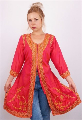 LOVELEEN AUTHENTIC INDIAN BEADED KURTI TOP/ DRESS / TUNIC