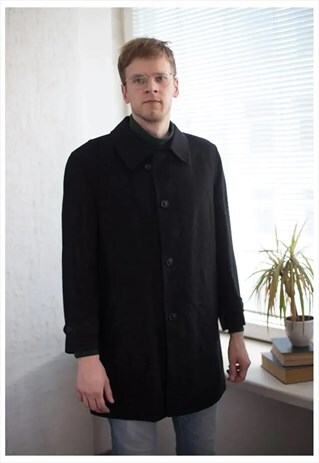 VINTAGE 80'S GREY WOOL COAT