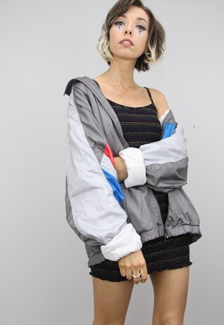 VINTAGE 80S 90S OVERSIZED FESTIVAL SHELL JACKET
