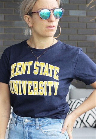 VINTAGE 1990S CHAMPION KENT STATE UNIVERSITY T SHIRT