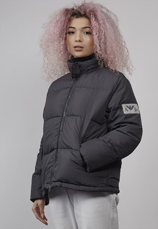 RARE VINTAGE 90'S ARMANI JR DARK GREY PUFFER JACKET
