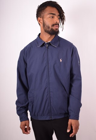 POLO RALPH LAUREN MENS VINTAGE JACKET LARGE BLUE 90S