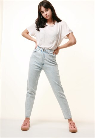 80S VINTAGE ACID WASH USA MOMS JENAS 844