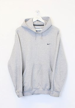 Vintage Nike swoosh logo hoodie in grey marl. Best fits L