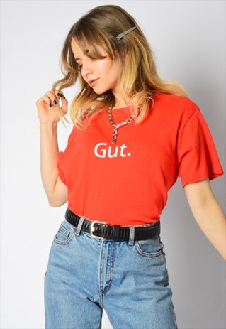 Y2K RED GRAPHIC T-SHIRT
