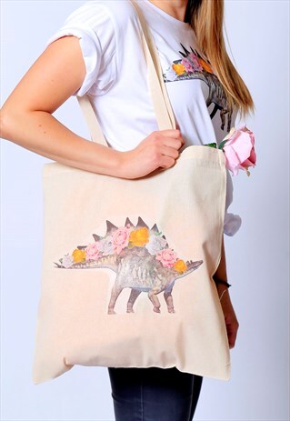 DINOSAUR STEGOSAURUS TOTE BAG