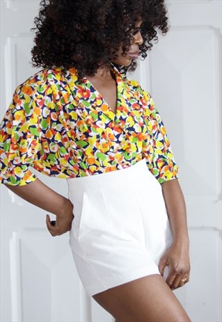 VINTAGE BLOUSE WITH ABSTRACT MOTIFS